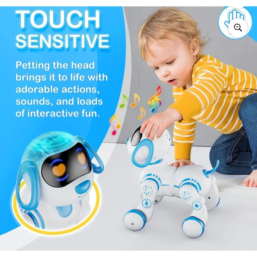 Contixo Woofy R3 Puppy Robot‎ Dog Pink Interactive Touch Remote Control Toy New